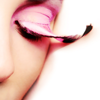 eyelash extensions - pink fashion makeup